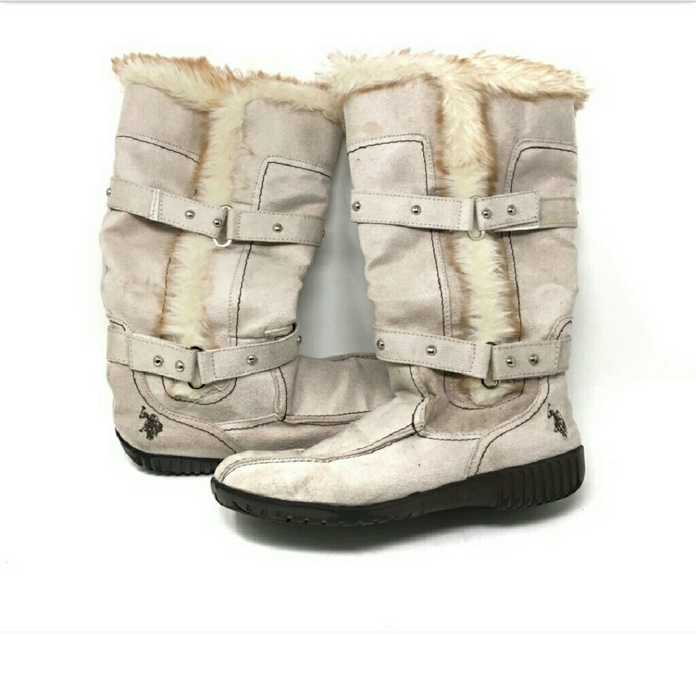 Polo boots with fur inside (faux)